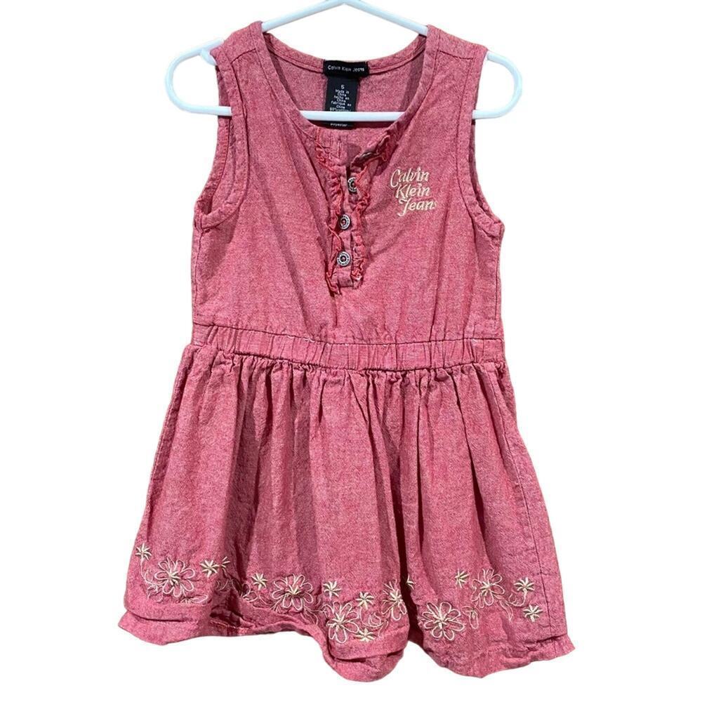 Girls Red Sleeveless Tunic sz 5  Calvin Klein Top Sz 5